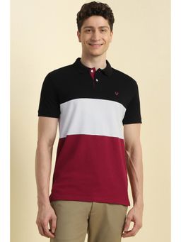 Allen Solly - Men Multi-Color Patterned Polo T-shirt