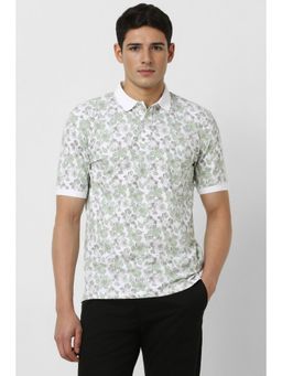 Peter England - Men Green Print Polo T-shirt