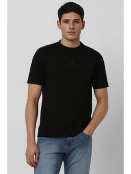 Peter England - Men Black Crew Neck T-shirt