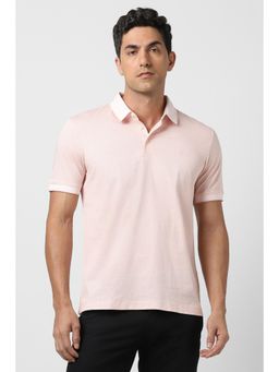 Van Heusen - Men Pink Printed Polo T-shirt