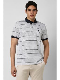 Van Heusen - Men Black Print Polo T-shirt