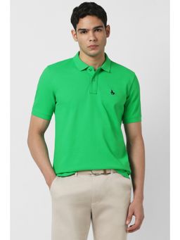 Van Heusen - Men Green Solid Polo T-shirt