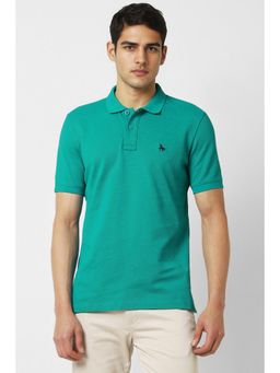Van Heusen - Men Green Solid Polo T-shirt