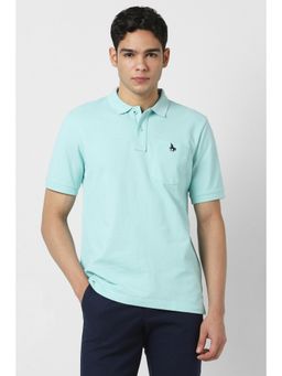 Van Heusen - Men Green Solid Polo T-shirt