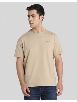 American Eagle - Men Beige Logo Graphic T-shirt