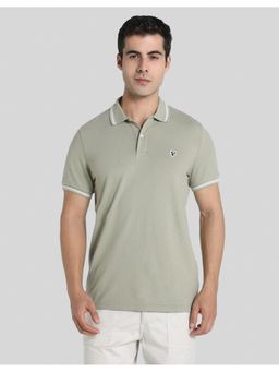American Eagle - Men Green Slim Fit Tipped Flex Pique Polo T-shirt