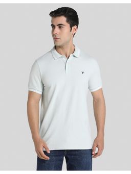 American Eagle - Men Blue Slim Fit Tipped Flex Pique Polo T-shirt