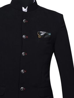 CHOKORE - Men Wildlife Printed Black Pocket Square