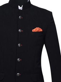 CHOKORE - Men Wildlife Printed Orange Pocket Square
