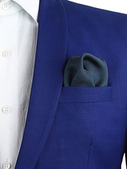 CHOKORE - Men Solid/Plain Blue Pocket Square