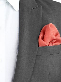 CHOKORE - Men Solid/Plain Red Pocket Square