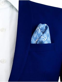 CHOKORE - Men Printed Blue Pocket Square