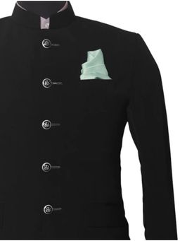 CHOKORE - Men Solid/Plain Green Pocket Square