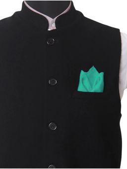 CHOKORE - Men Solid/Plain Green Pocket Square