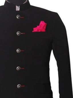 CHOKORE - Men Solid/Plain Red Pocket Square