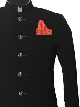 CHOKORE - Men Solid/Plain Rust Pocket Square