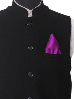 CHOKORE - Men Solid/Plain Purple Pocket Square