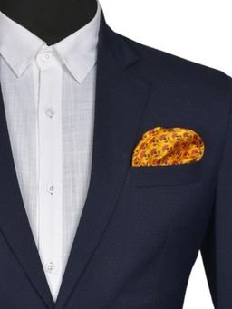 CHOKORE - Men Printed Mustard Pocket Square