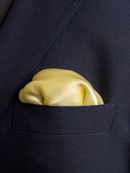 CHOKORE - Men Solid/Plain Gold Pocket Square
