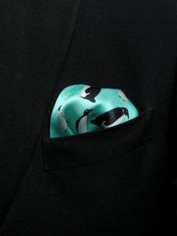 CHOKORE - Men Printed Blue Pocket Square