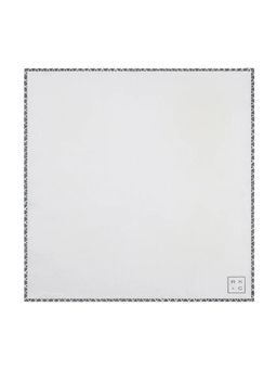 CHOKORE - Men Solid/Plain Silver Pocket Square