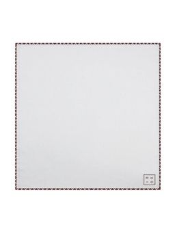 CHOKORE - Men Solid/Plain Silver Pocket Square