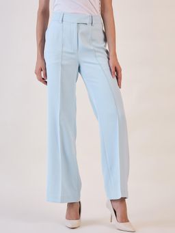 Powersutra - Light Blue Straight Fit Trouser