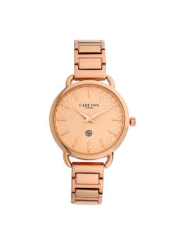 Carlton London - Analog Watch - Rose Gold