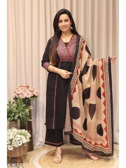 Gahan - Womens Pure Cotton Straight Kurta with Pant & Dupatta