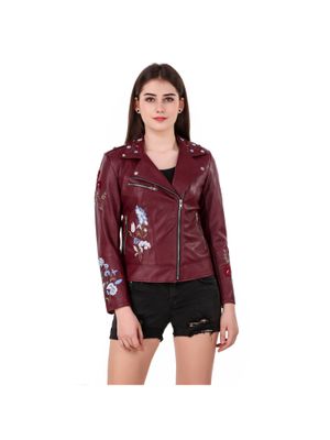 Leather Retail Jackets : Buy Leather Retail Hand Embroidery Cherry ...
