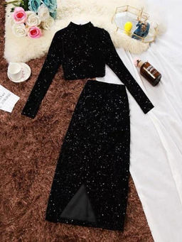 MISS MOSA BY AKANKSHA - Blaiquey Turtle Neck Co-Ord (Set of 2)