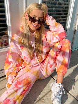 MISS MOSA BY AKANKSHA - Luxury Tie and Dye Limited Edition Pink Co-Ord (Set of 2)