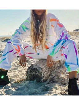 MISS MOSA BY AKANKSHA - Luxury Tie and Dye Limited Edition White Co-Ord (Set of 2)