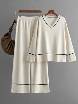 MISS MOSA BY AKANKSHA - Vaya Premium Winter Beige Co-Ord (Set of 2)