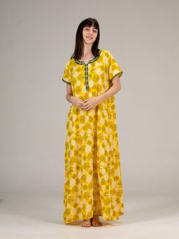 evolove - Yellow Vibrant Bliss Rayon Nighty