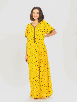 evolove - Mustard Vibrant Bliss Rayon Nighty