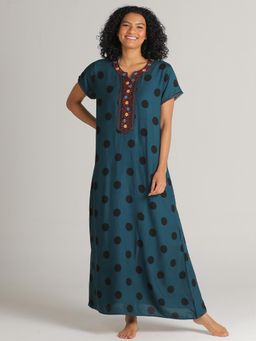 evolove - Blue Vibrant Bliss Rayon Nighty