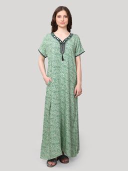 evolove - Green Vibrant Bliss Rayon Nighty