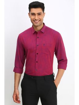 Allen Solly - Men Pink Slim Fit Solid Full Sleeves Formal Shirt