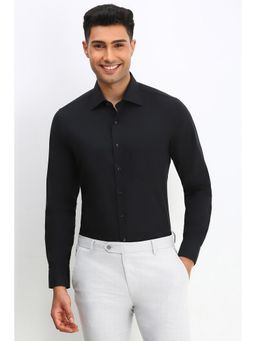 Allen Solly - Men Black Slim Fit Full Sleeves Formal Shirt