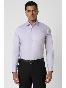 Van Heusen - Men Lavender Slim Fit Solid Full Sleeves Formal Shirt