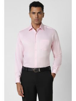Van Heusen - Men Pink Regular Fit Solid Full Sleeves Formal Shirt