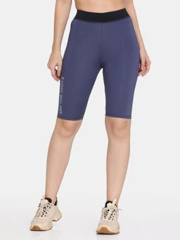 Zivame - Zelocity Quick Dry High Rise Shorts - Crown Blue