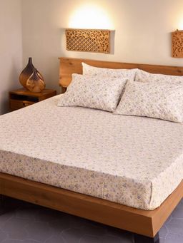 Unalome - Multi-Color Elegance 200 Tc Single Flat Bedsheet with Two Pillow Covers