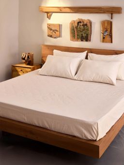 Unalome - Linear Luxe 200 Tc Flat Bedsheet with Two Pillow Covers