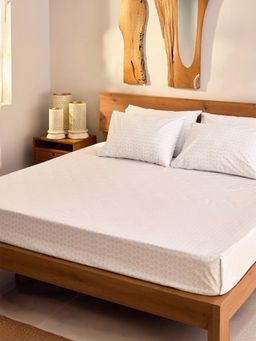 Unalome - Shell Green 200 Tc Flat Bedsheet with Two Pillow Covers