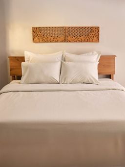 Unalome - Timeless Lines 250 Tc Fitted Bedsheet with Two Pillow Covers