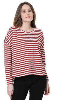 VERO MODA - Curve Women Maroon T-Shirt