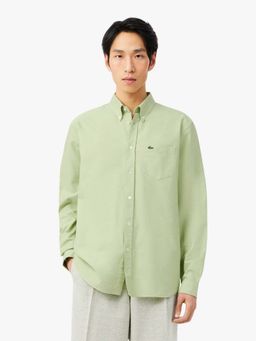 Lacoste - Men Green Cotton Solid Shirt