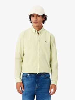 Lacoste - Men White Cotton Checks Shirt
